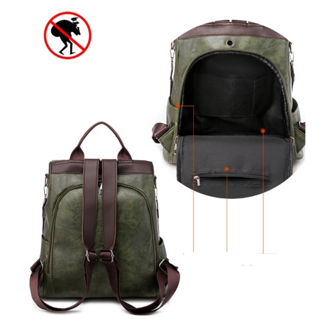 Francesca™ | Zaino Elegante in Similicuoio con Grande Capacità