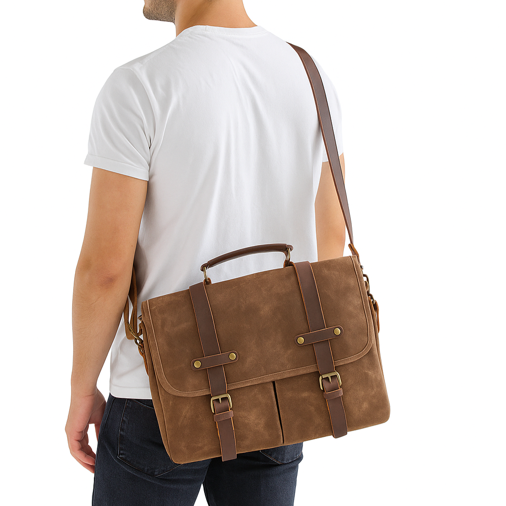 Benito | Messenger Vintage con Cinghie in Pelle