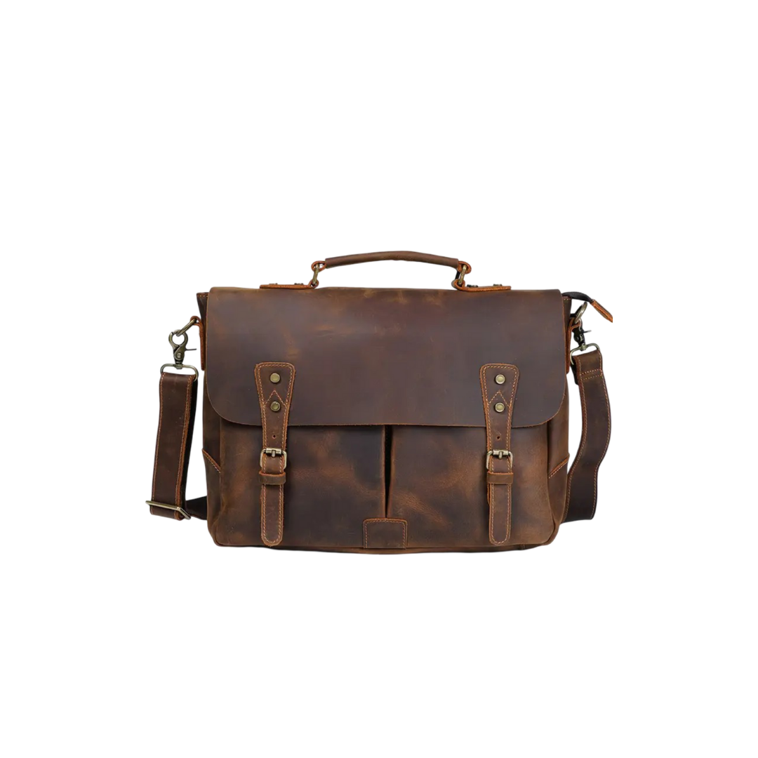 Bruno™ | Messenger Vintage in Pelle con Chiusura Classica a Fibbia