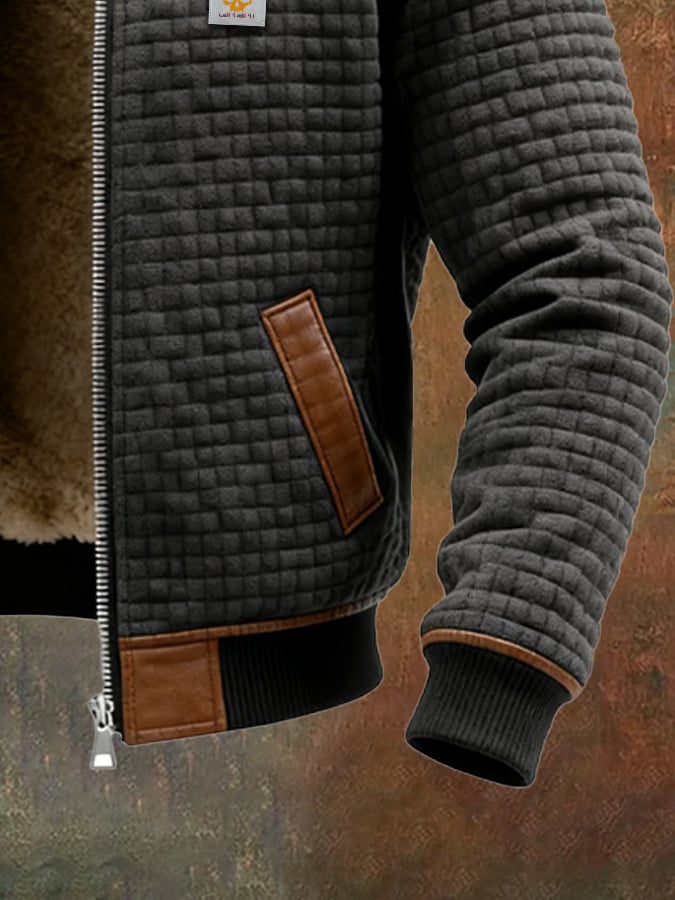 BORELLI MILANO™ | Giubbotto Testurizzato con Collo Alto Strutturato