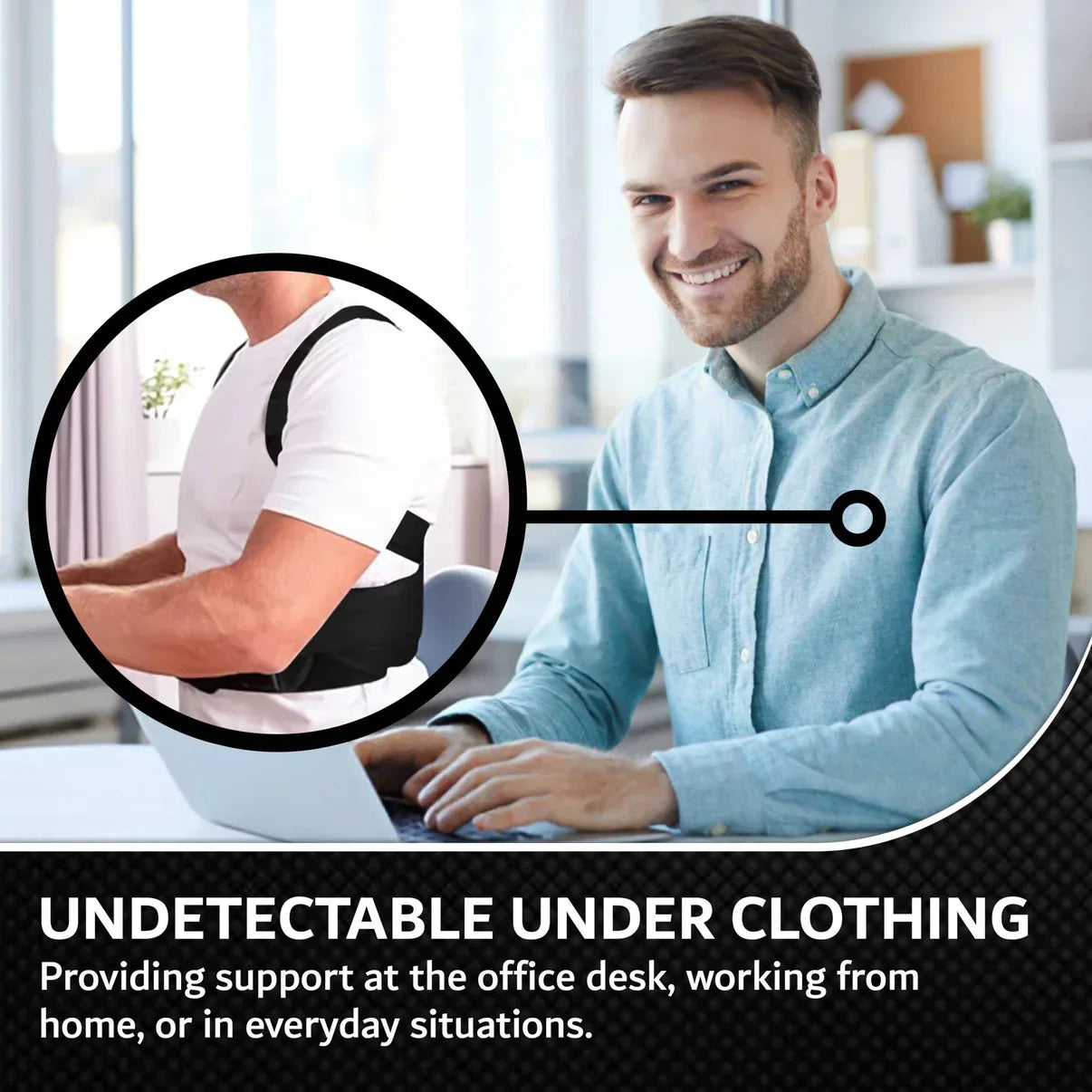 PosturEase™ – Fascia Regolabile per il Sostegno della Schiena